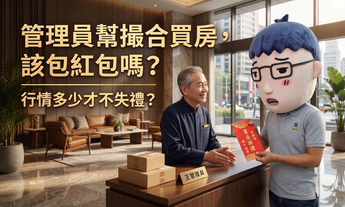 管理員幫撮合買房，該包紅包嗎？行情多少才不失禮？