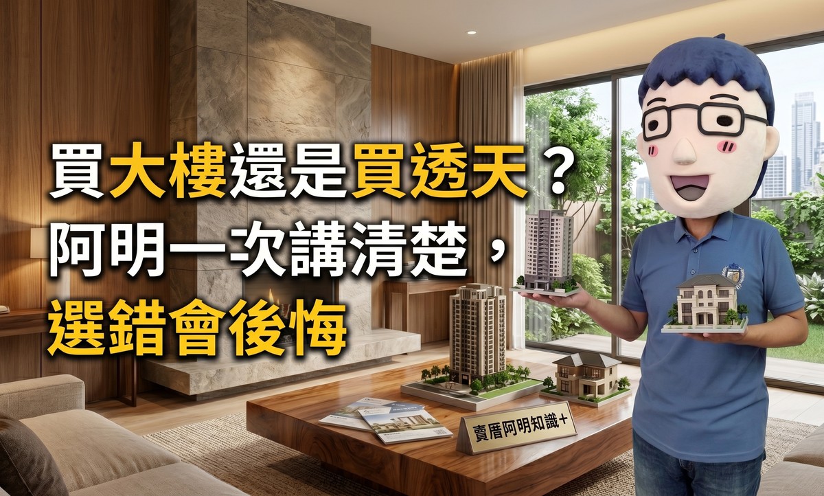買大樓還是買透天？阿明一次講清楚，選錯會後悔