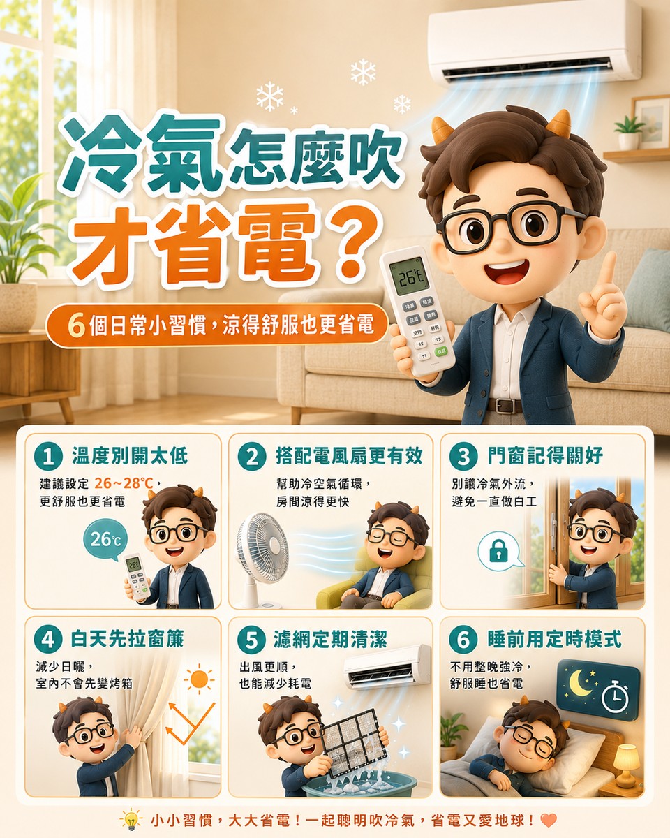 夏天吹冷氣怕電費爆表？小編6招教你涼得剛剛好、荷包不淌血