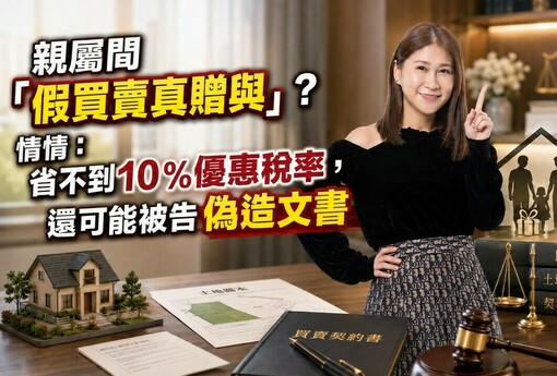 親屬間「假買賣真贈與」？情情：省不到10％優惠稅率，還可能被告偽造文書