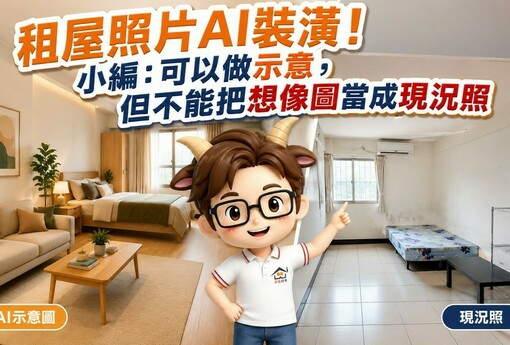租屋照片是AI裝潢！小編：可以做示意，但不能把想像圖當成現況照