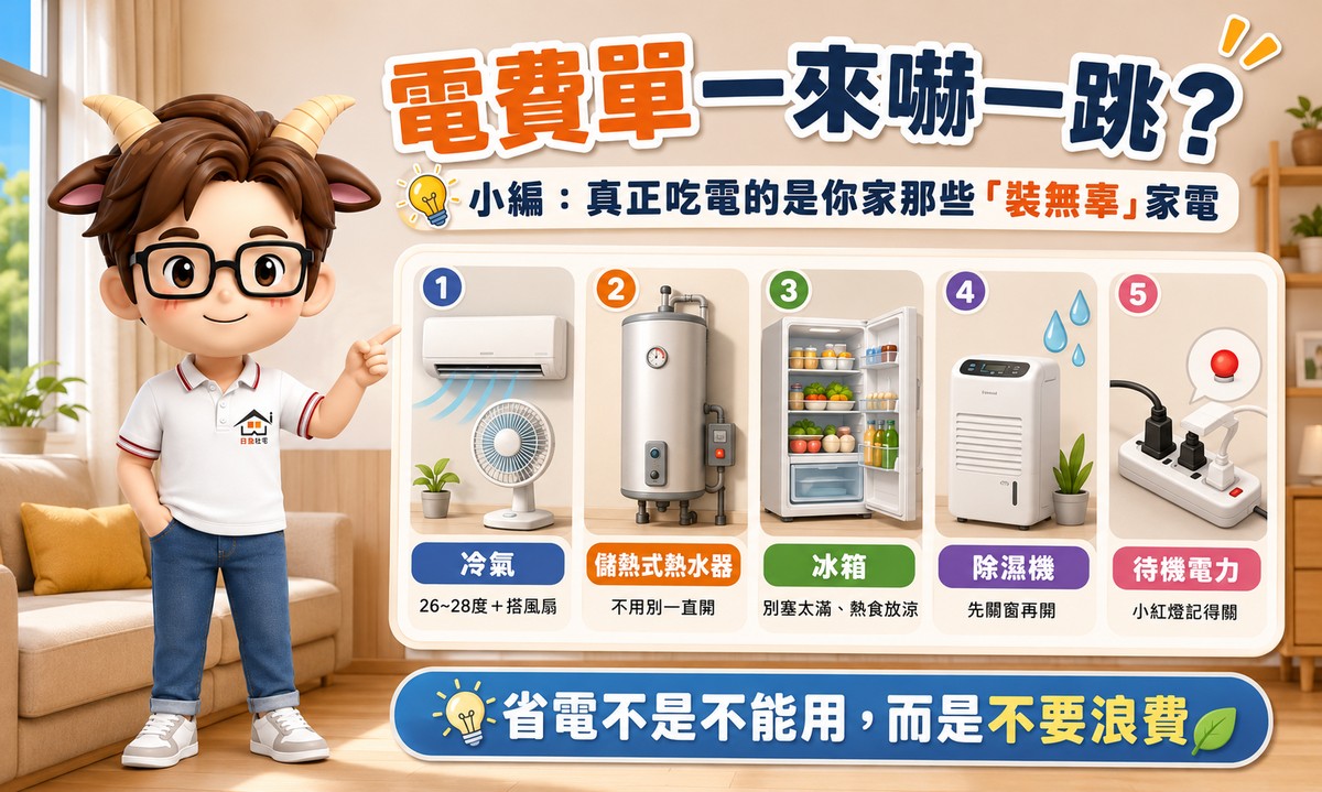電費單一來嚇一跳？小編：真正吃電的是你家那些「裝無辜」家電