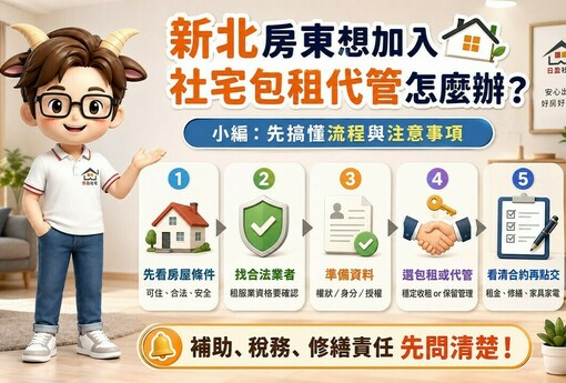 新北房東想加入社宅包租代管怎麼辦？小編：先搞懂流程與注意事項