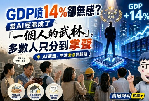 GDP噴14%卻無感？當AI經濟成了「一個人的武林」，多數人只分到掌聲