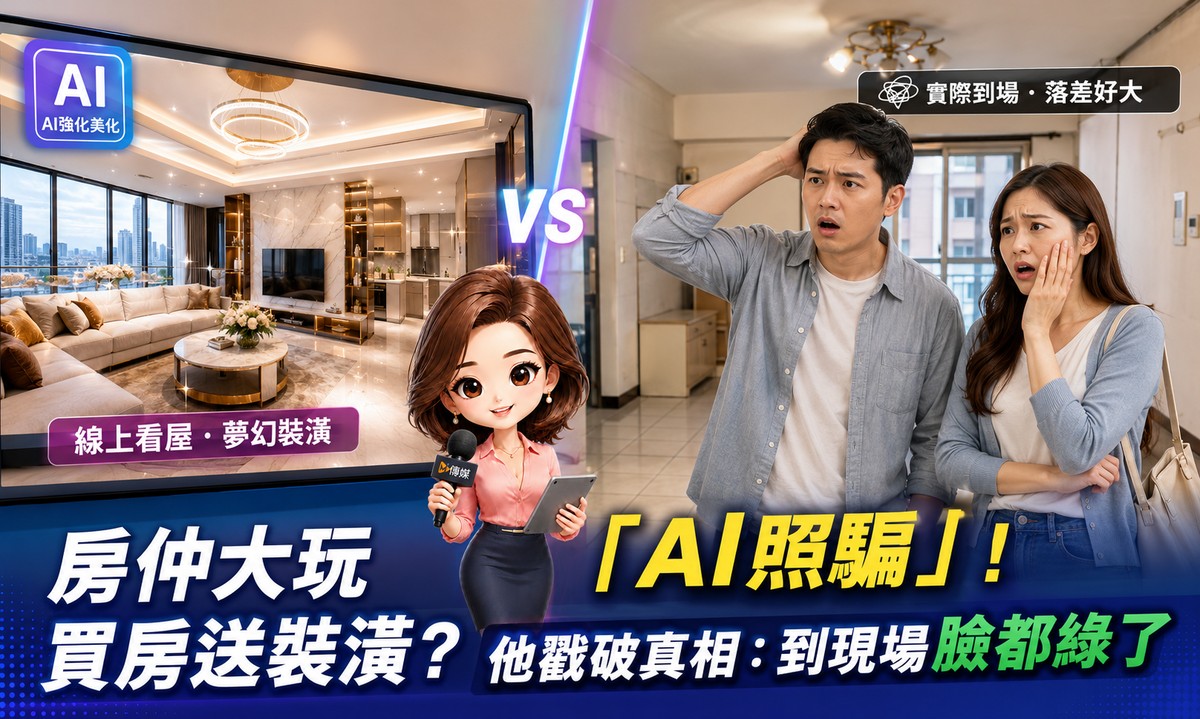 房仲大玩「AI照騙」！買房送裝潢？他戳破真相：到現場臉都綠了