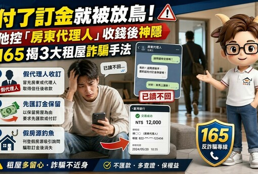 付了訂金就被放鳥！他控「房東代理人」收錢後神隱 165揭3大租屋詐騙手法