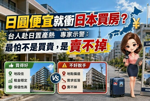 日圓便宜就衝日本買房？台人赴日置產熱　專家示警：最怕不是買貴，是賣不掉