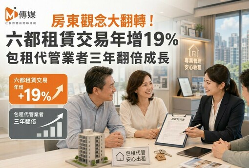 房東觀念大翻轉！六都租賃交易年增19% 包租代管業者三年翻倍成長