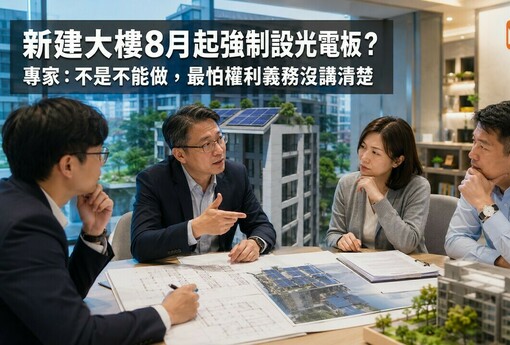 新建大樓8月起裝光電板！專家：發電不是問題，誰修、誰收錢才是問題